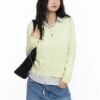 Ribbed Crew Neck Knit Sweater