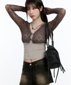 Ribbed Long Sleeve Fitted Top