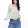 Cropped Knit Pullover Sweater